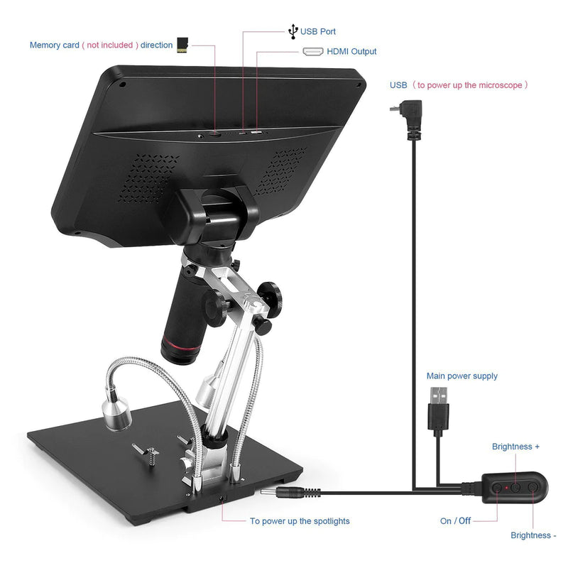 Load image into Gallery viewer, Andonstar AD409 PCB Soldering 10.1-Inch Display HDMI Digital Microscope
