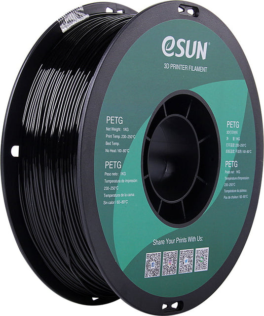 eSun PetG 3D Filament 1.75mm 1Kg SOLID BLACK • 3D Printer Store