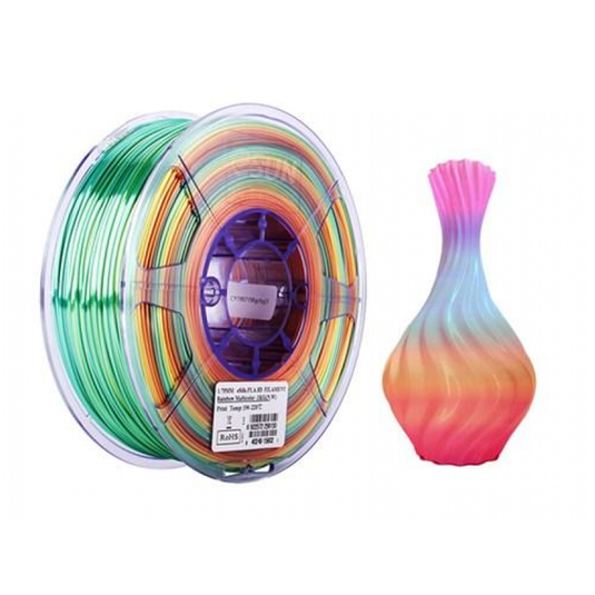eSilk PLA Rainbow Multicolor Filament (1.75mm, 1kg)