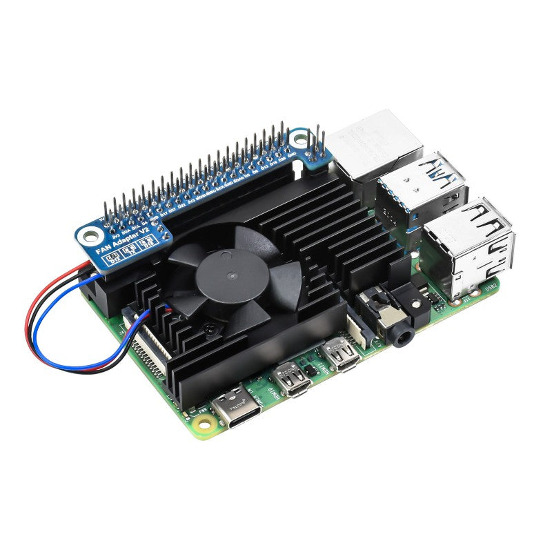 Load image into Gallery viewer, Aluminum Alloy Cooling Fan For Raspberry Pi 4b Online
