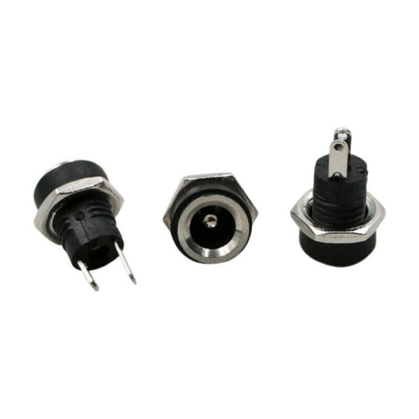 2.5mm X 5.5mm Female Power Jack Bulkhead Connector (pack of 10)