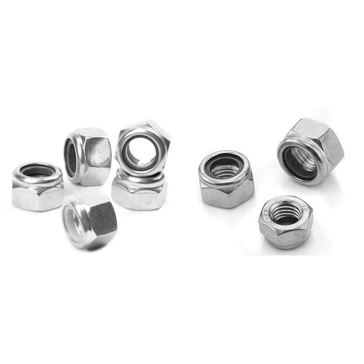 Stainless Steel Nylon-Insert Locknuts (Pack of 10)