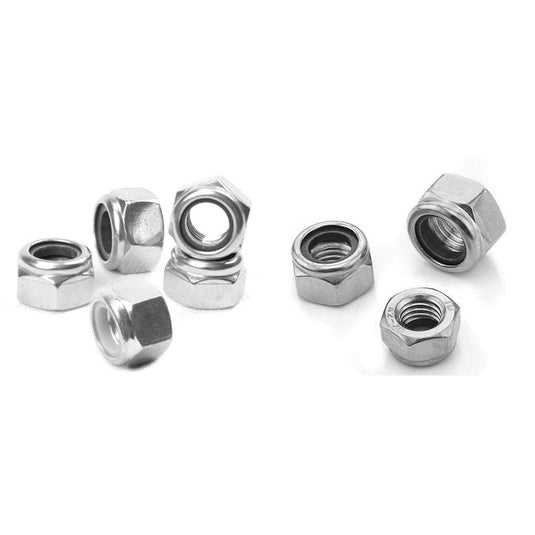 Stainless Steel Nylon-Insert Locknuts (Pack of 10)