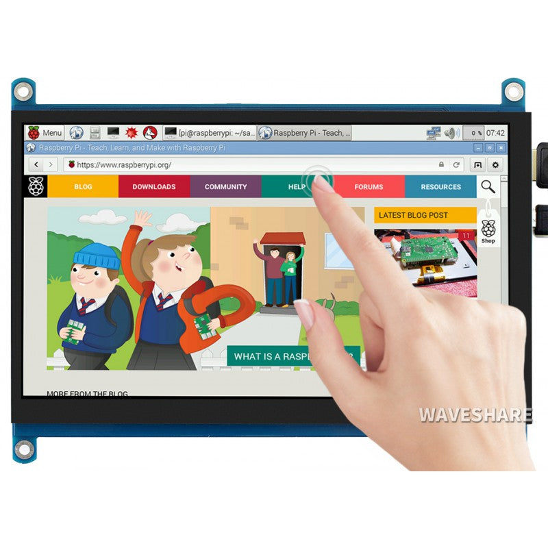 Load image into Gallery viewer, 7inch Capacitive Touch Screen LCD (H), 1024×600, HDMI, IPS
